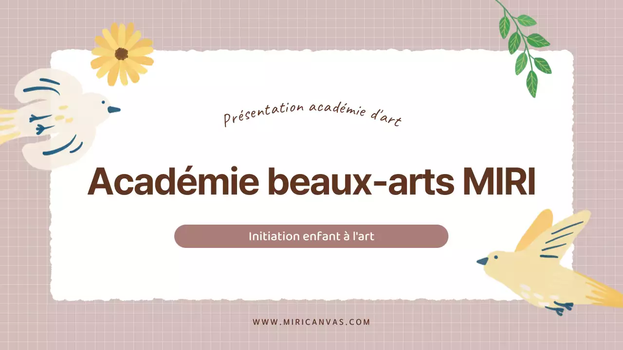 Un prospectus d'école d'art beige et marron confortable