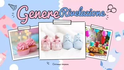 Una simpatica festa di rivelazione di genere in azzurro e rosa MainTitle
