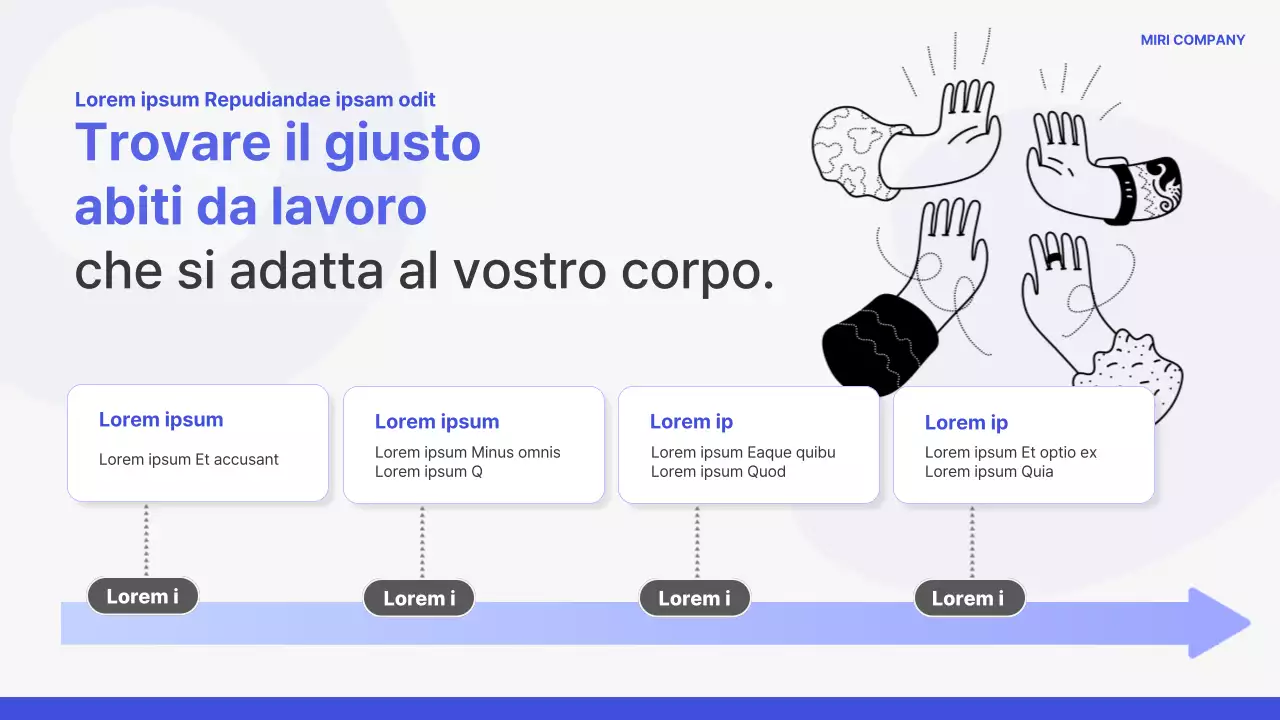 Formazione onboarding semplice in blu