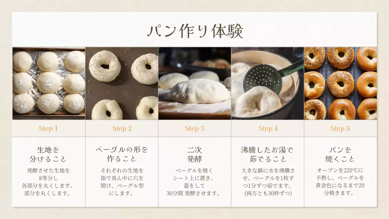 ベージュ シンプル クラス パンフレット プレゼンテーション