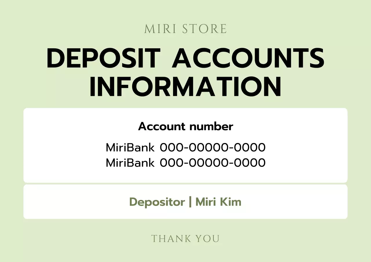 Green Simple Finance Information Poster