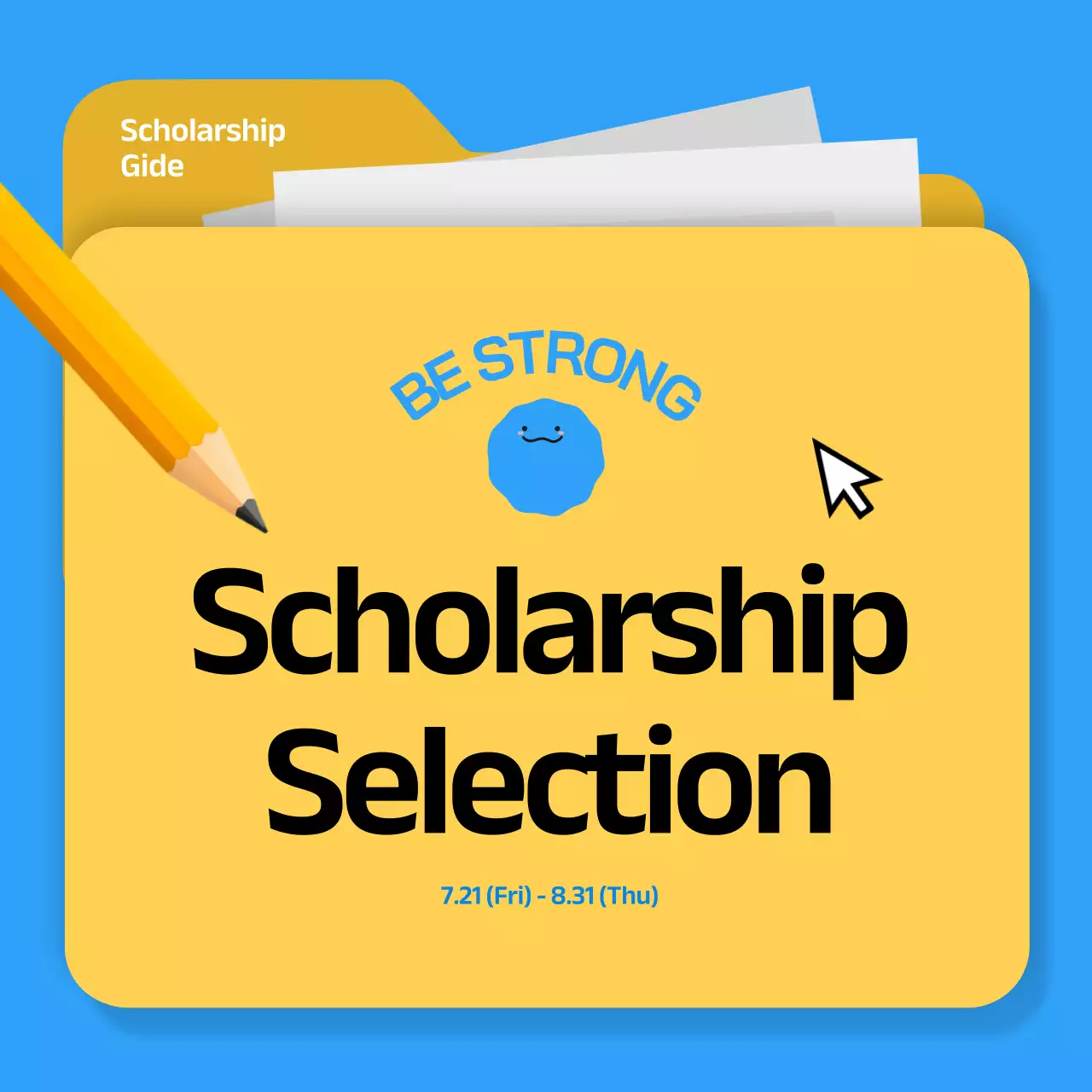Yellow Simple Scholarship Guide Instagram Carousel