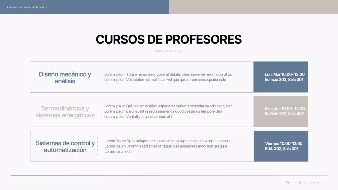 Una sencilla introducción azul y beige a los laboratorios de posgrado
