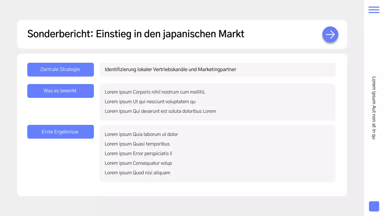 Eine einfache Markenstrategie-Fibel in Blau und Grau