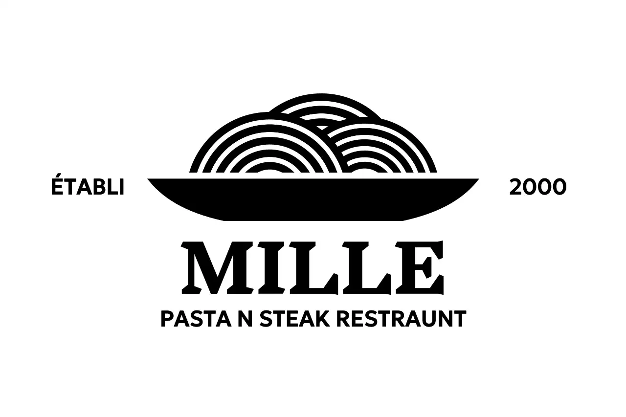 Logos de restaurants avec icônes minimalistes