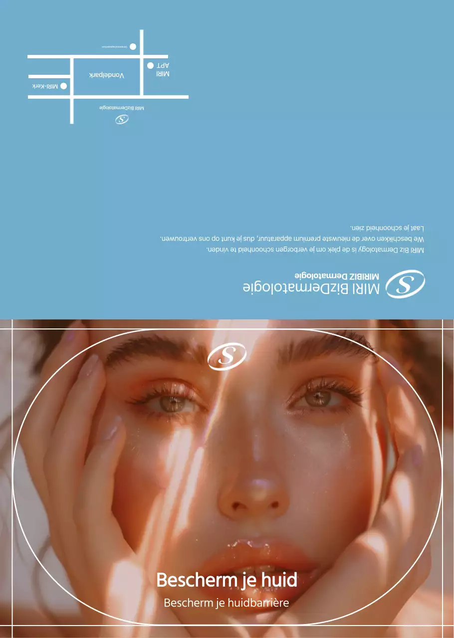 Promoot verfijnde huidverzorging in blauw en beige