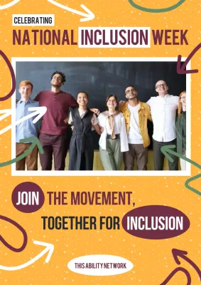 Orange Modern Inclusion Announcement Poster