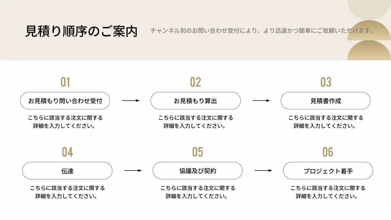 ベージュ モダン 家具 案内 プレゼンテーション