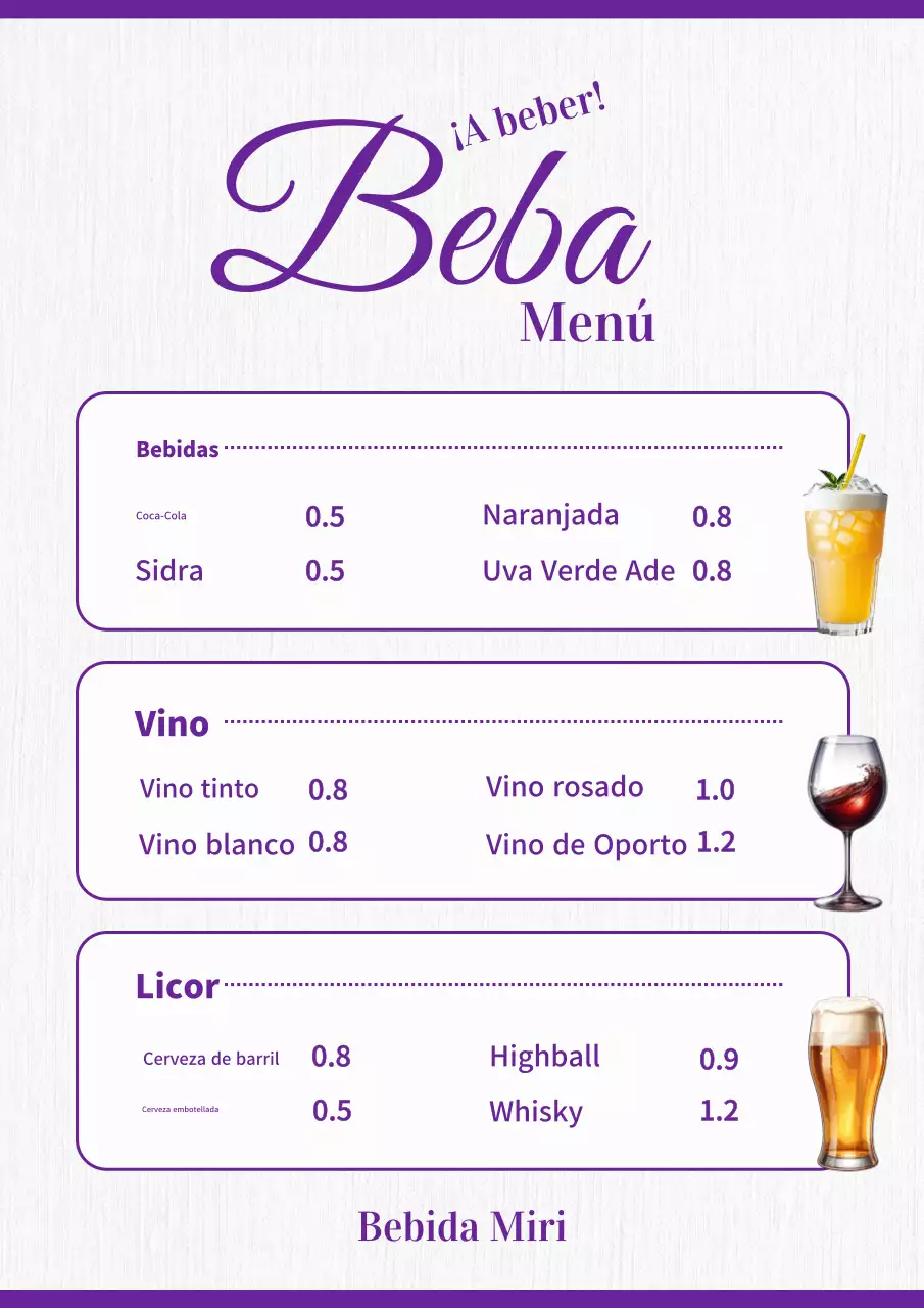 Una colección de modernos paneles de menú de restaurante en azul claro