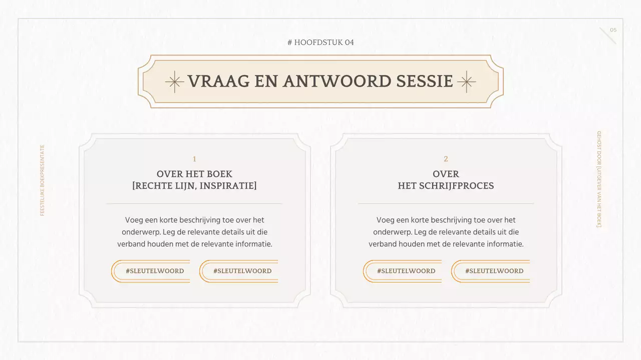 Boekpresentatie van nieuw geometrisch boek in geel en ivoor