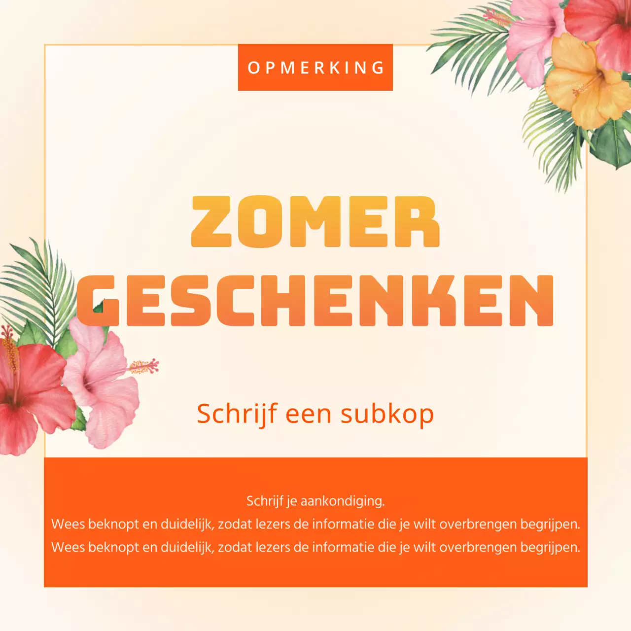 Dekbedovertrek met bloemenachtergrond in tropische stijl in mint en hot pink