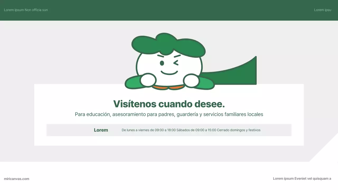 Una guía sencilla, verde y naranja, del Centro de Apoyo a las Familias