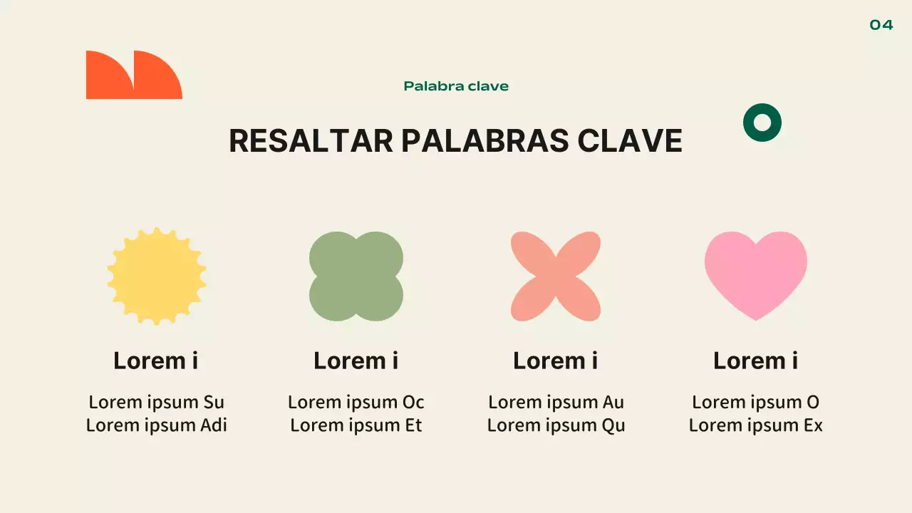 Presentación kitsch por defecto en naranja y amarillo