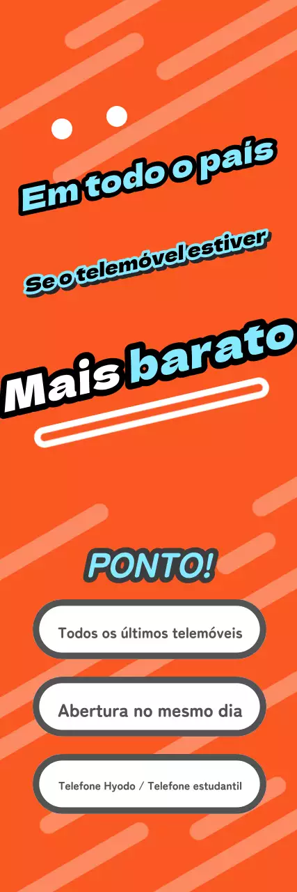 Promover um evento de uma operadora de telemóveis cor de laranja