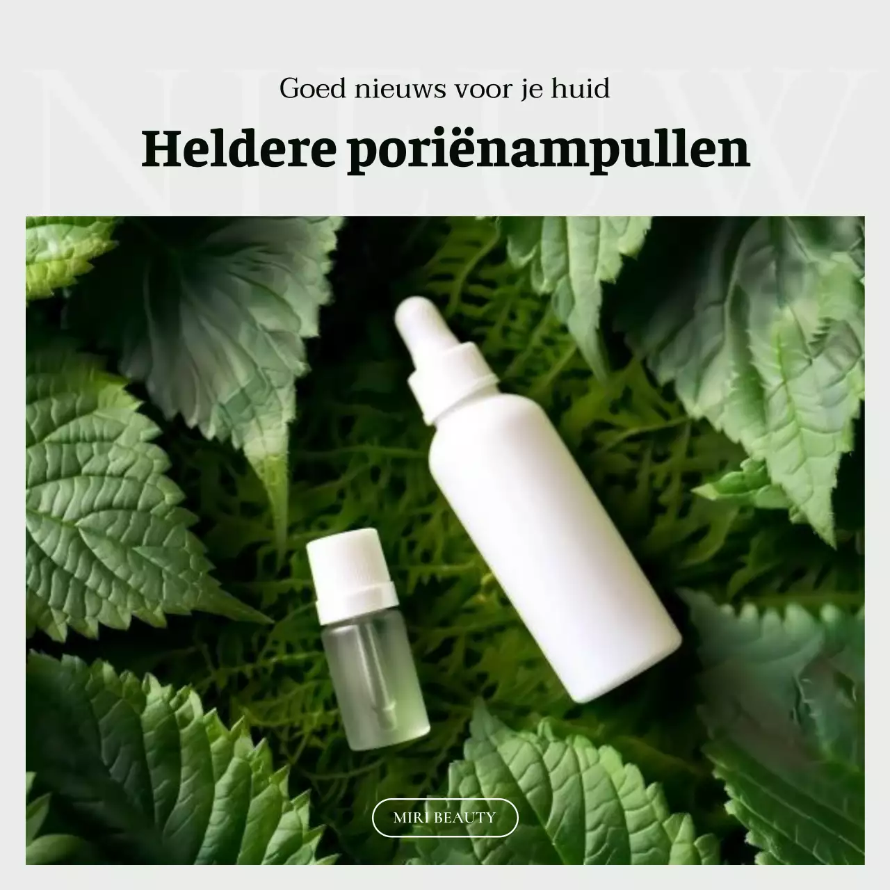 Basis zomercosmetica in lichtgroen en zwart promoten