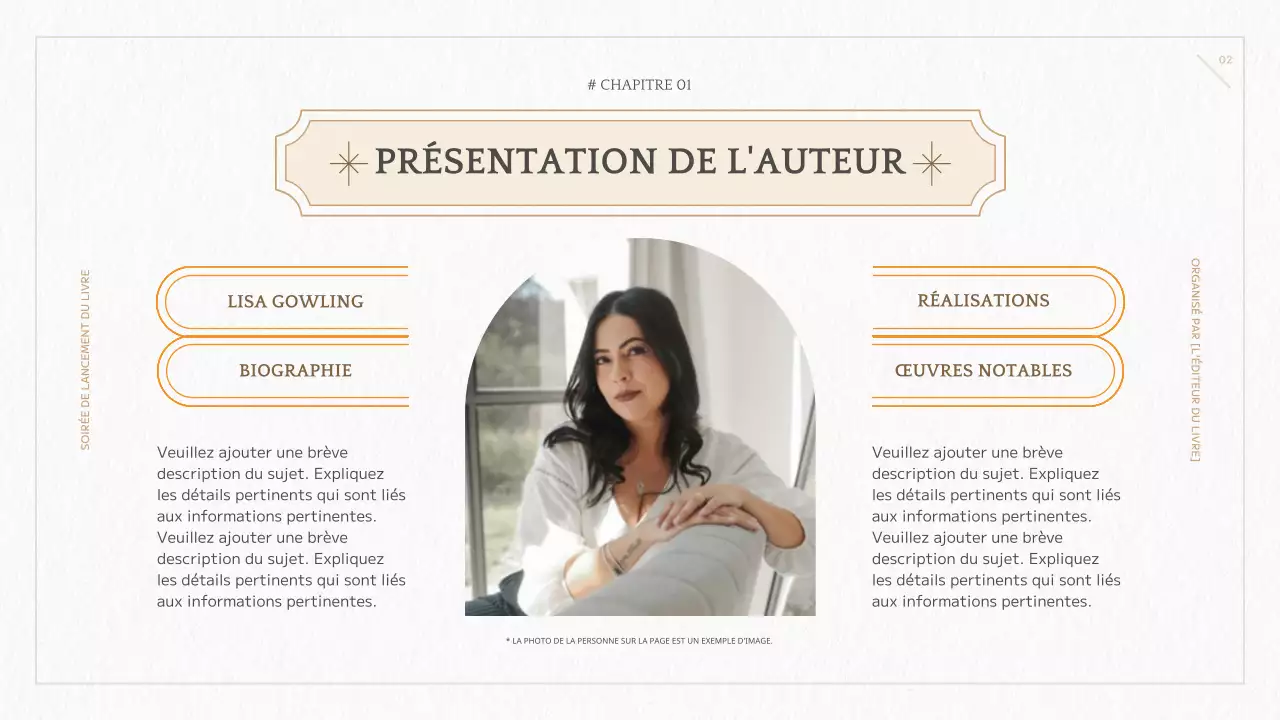 Présentation du nouveau livre géométrique jaune et ivoire lors d'une conférence de presse