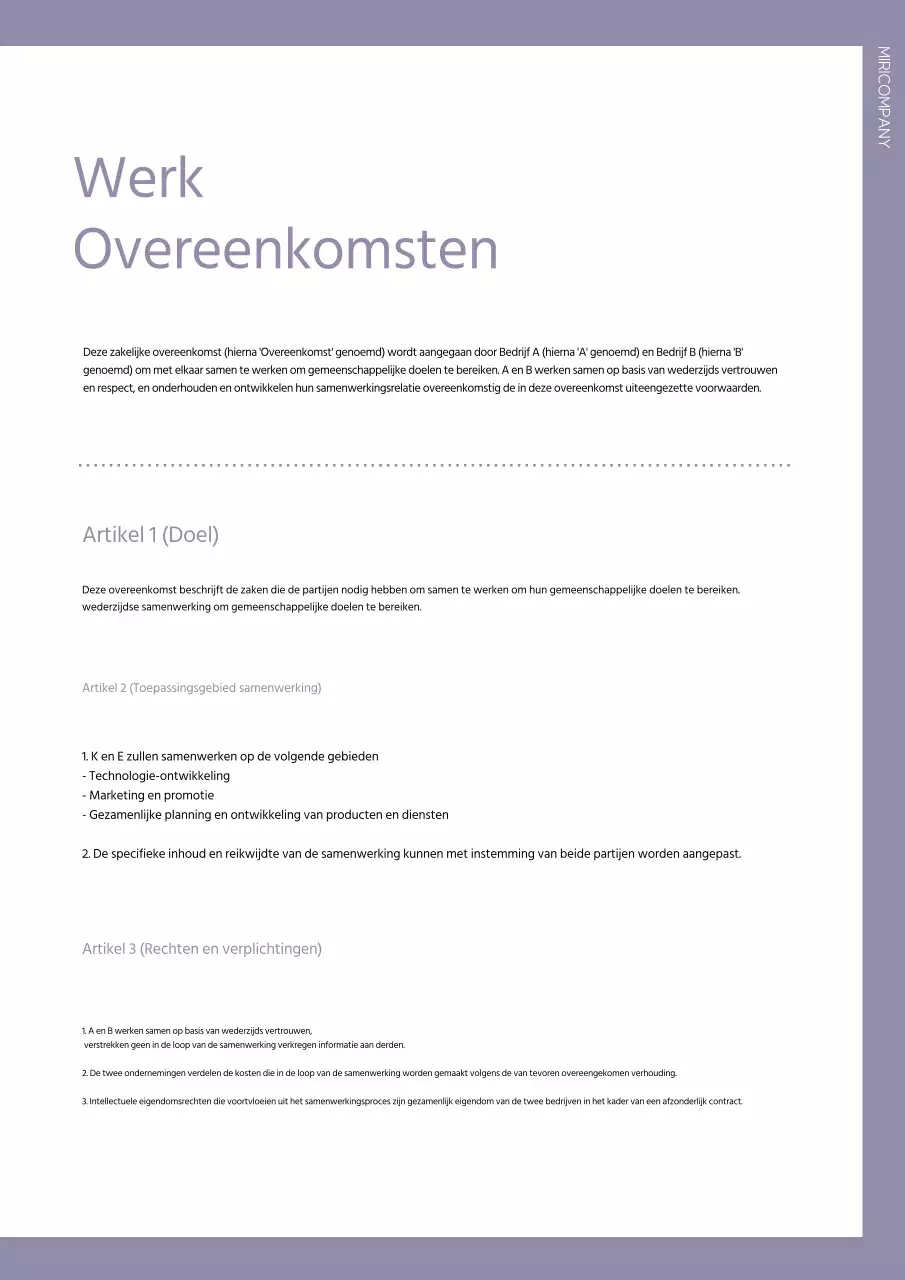 Eenvoudige sjablonensuite voor bedrijfsdocumenten in mauve en wit