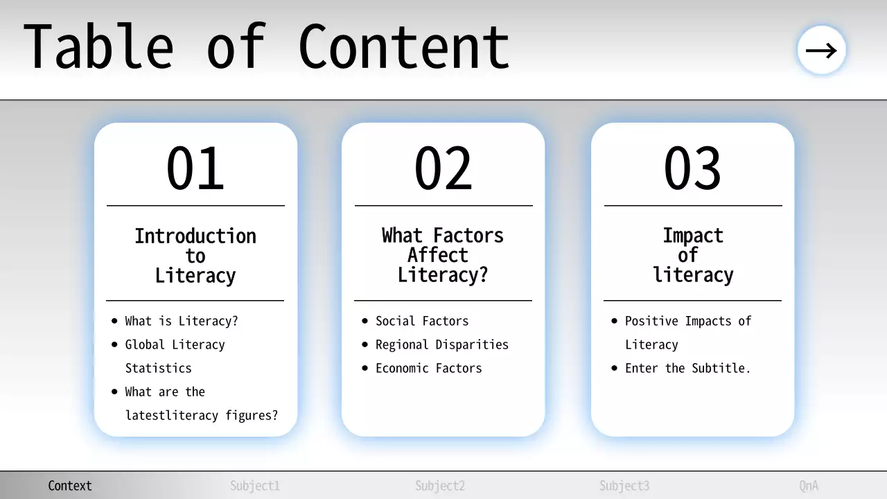 Grey Professional Literacy Presentation