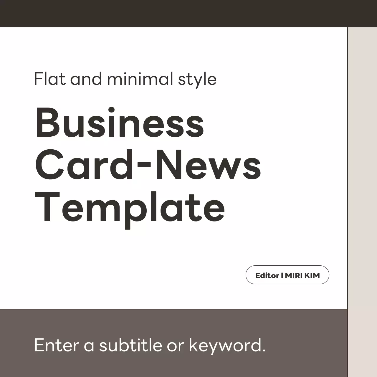 A simple business newsletter in brown and white