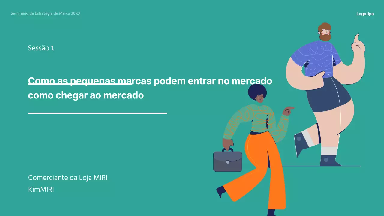 Uma apresentação moderna de partilha de estudo de caso de marca em verde e branco
