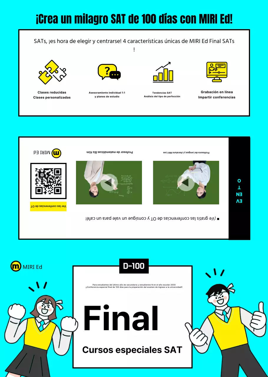 Folleto escolar sobre la selectividad