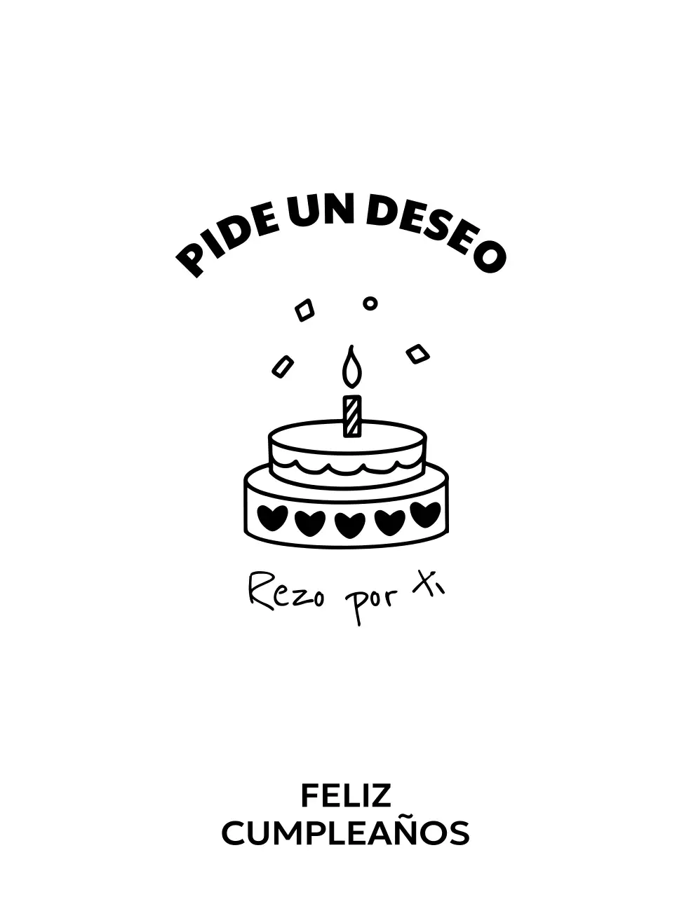 Cumpleaños feliz dibujado a mano con un toque simpático