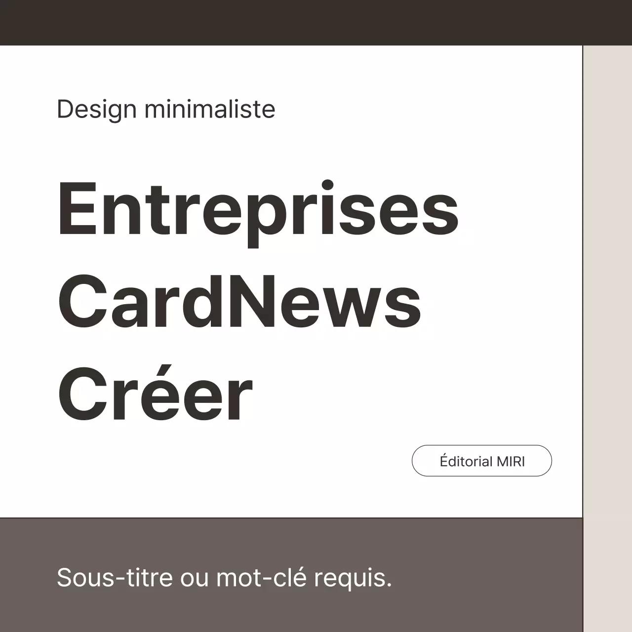 Une lettre d'information commerciale simple en brun et blanc