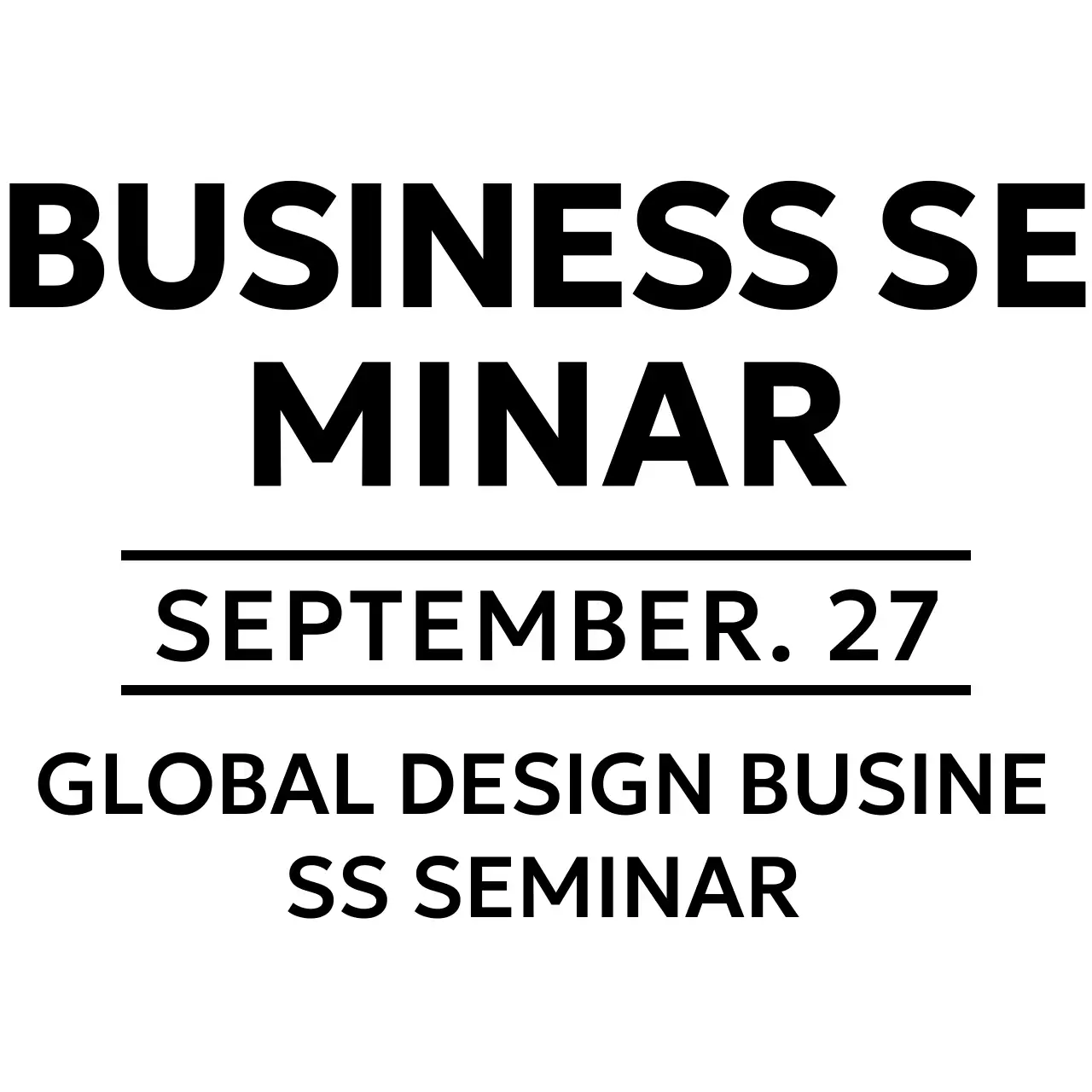 すっきりとした印象の企業ビジネスセミナー広報