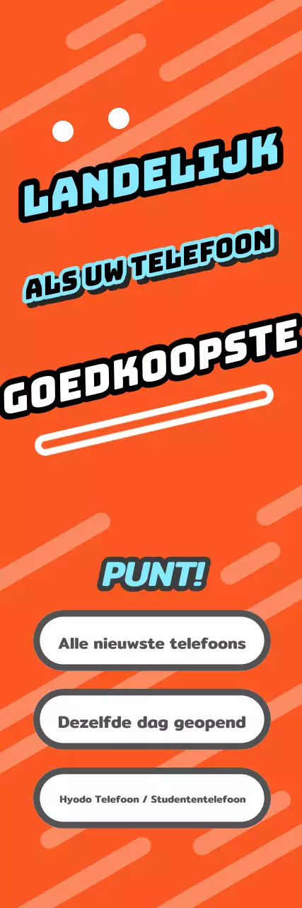 Promoot een kitscherig oranje evenement voor mobiele-telefoondragers