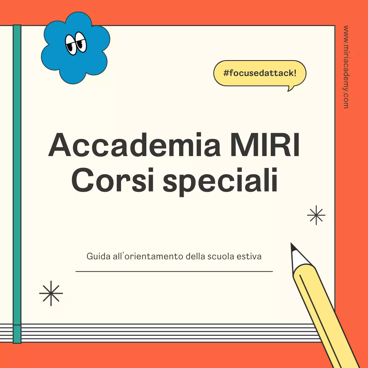 Promuovere una lezione scolastica arancione kitsch