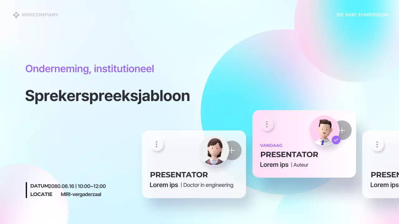 On-trend speakerpresentaties in lichtblauw en roze