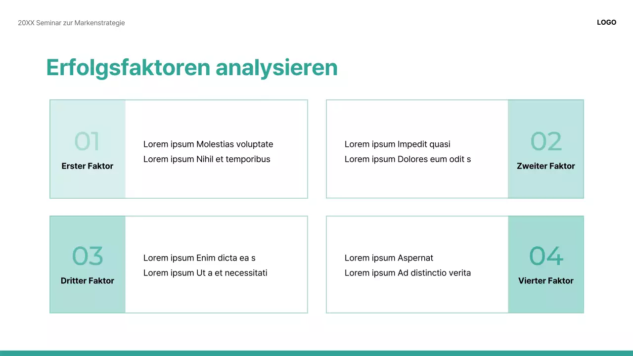Eine moderne, grün-weiße Präsentation einer Fallstudie zur gemeinsamen Nutzung von Marken