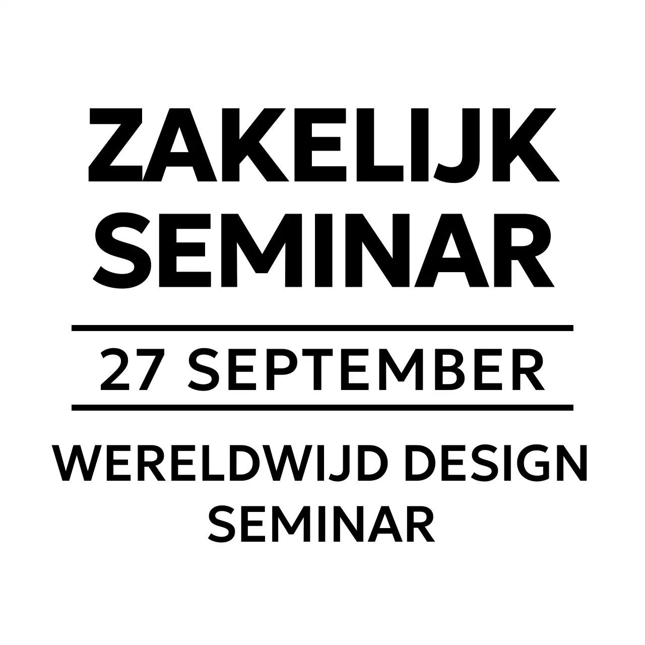 Promoot zakelijke seminars met een strakke uitstraling