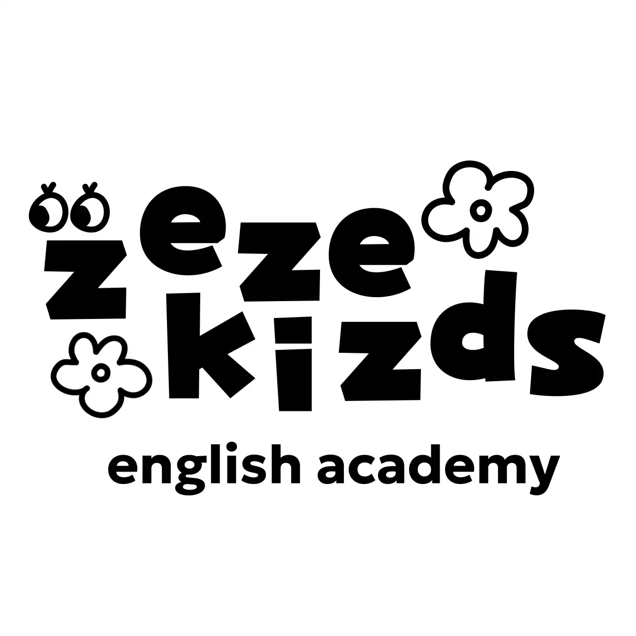 Promote your English language school with cute fonts and hand drawings