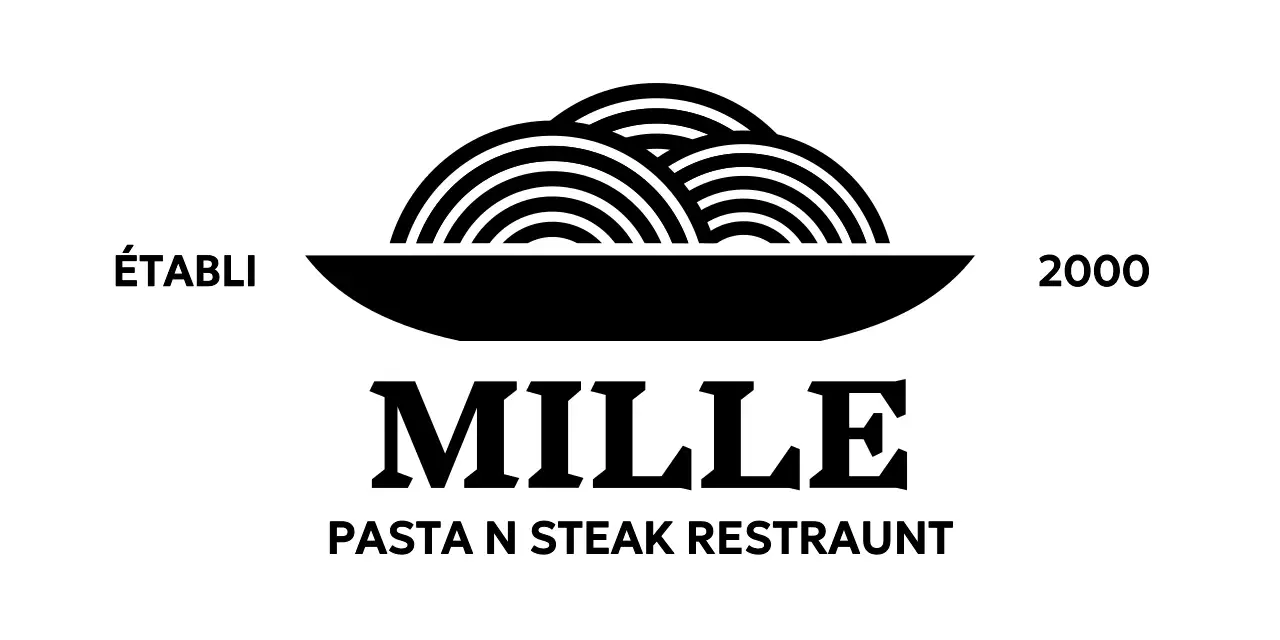Logos de restaurants avec icônes minimalistes