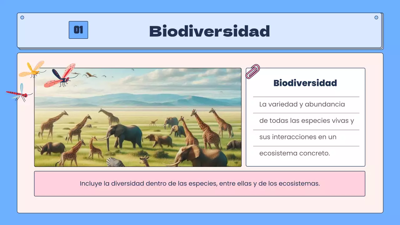 Biodiversidad tropical en azul y rosa Recursos educativos