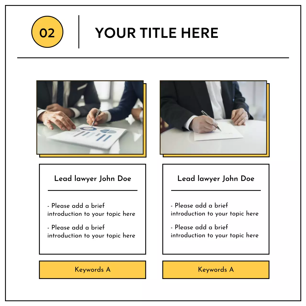 Yellow Minimal Business Guide Instagram Carousel