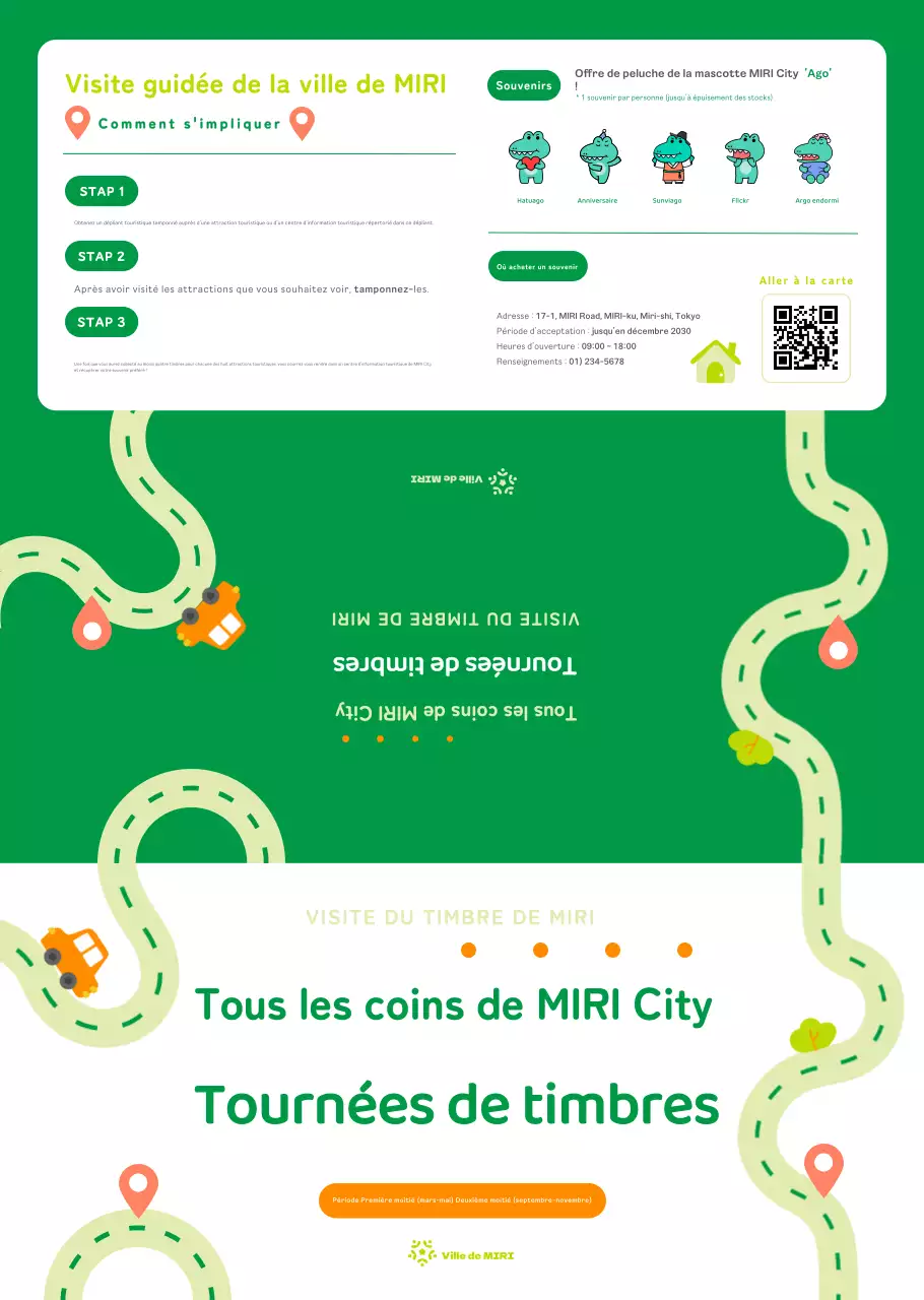Brochure sur les timbres de la ville mignonne