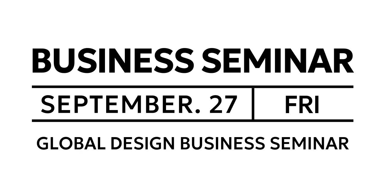 すっきりとした印象の企業ビジネスセミナー広報