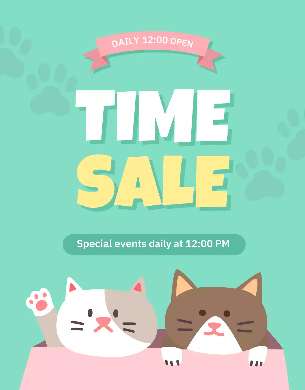 Pink Trendy Pet Promotion Poster