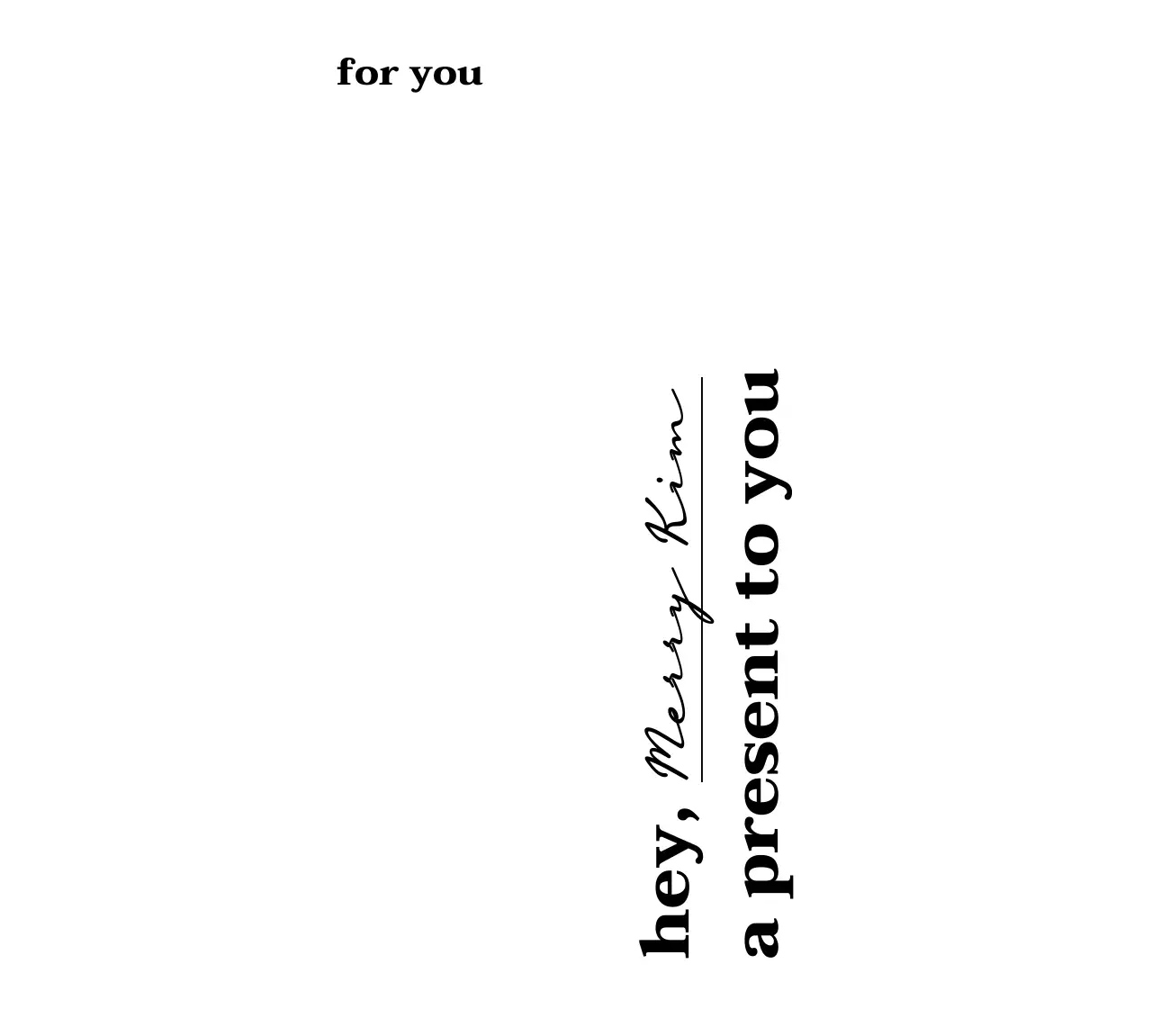 Hadiah kenang-kenangan dengan font serif tulisan tangan yang sentimental