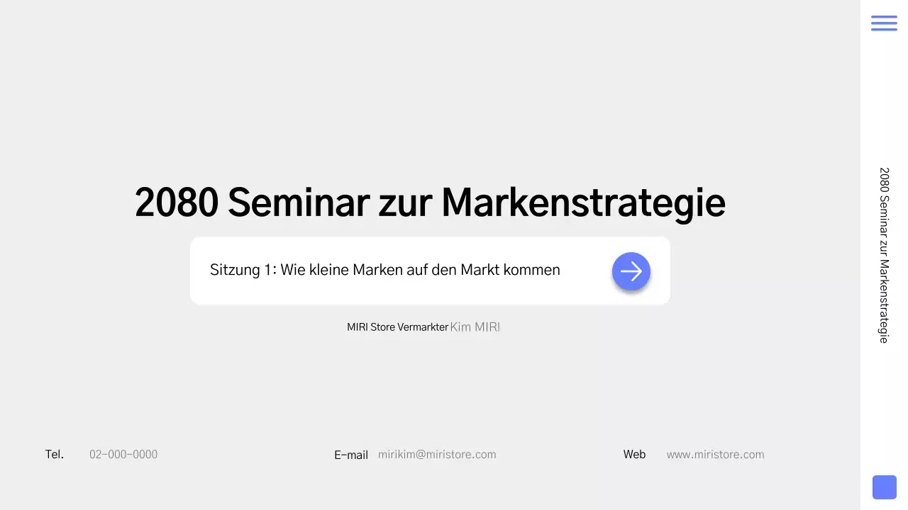 Eine einfache Markenstrategie-Fibel in Blau und Grau