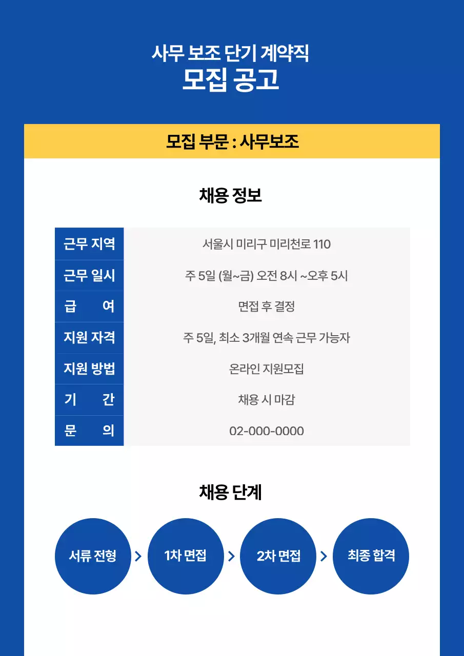 남색과 흰색의 심플한 회사 문서 서식 모음