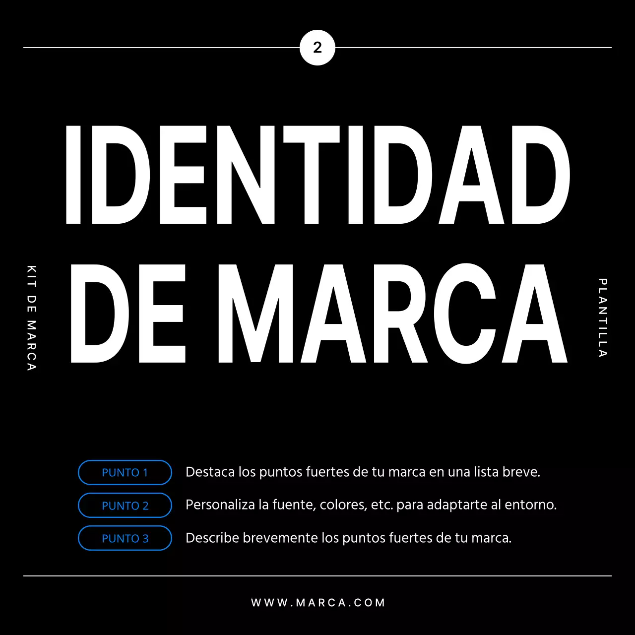 Promueva una marca moderna en negro y azul