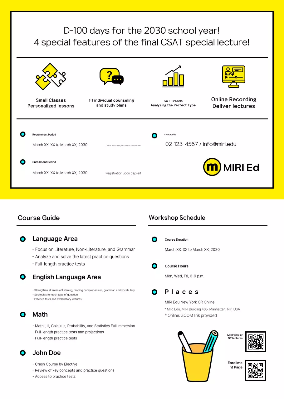 Selebaran sekolah SAT yang rapi