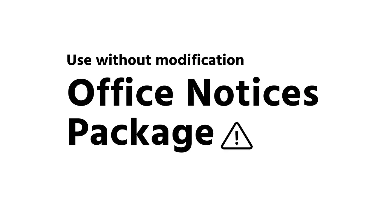 Colorful Minimal Office Notice Package Presentation