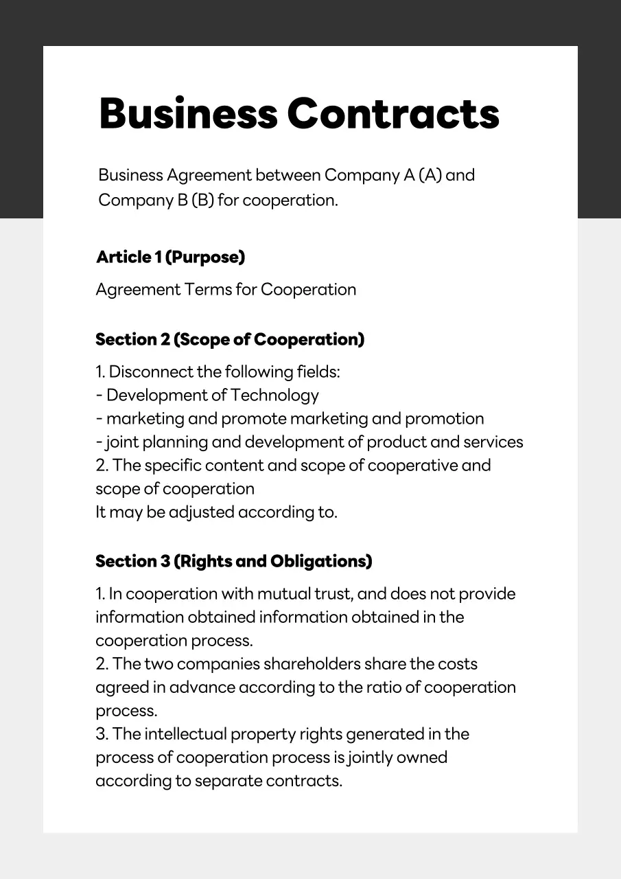 Black Modern Office Document