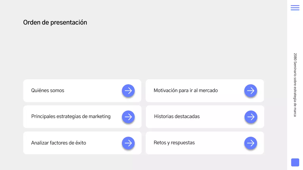 Una sencilla estrategia de marca en azul y gris
