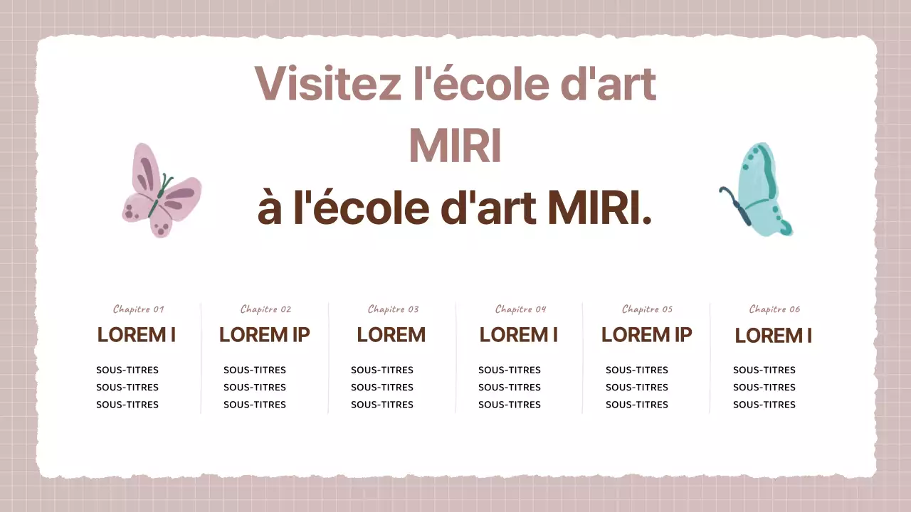 Un prospectus d'école d'art beige et marron confortable