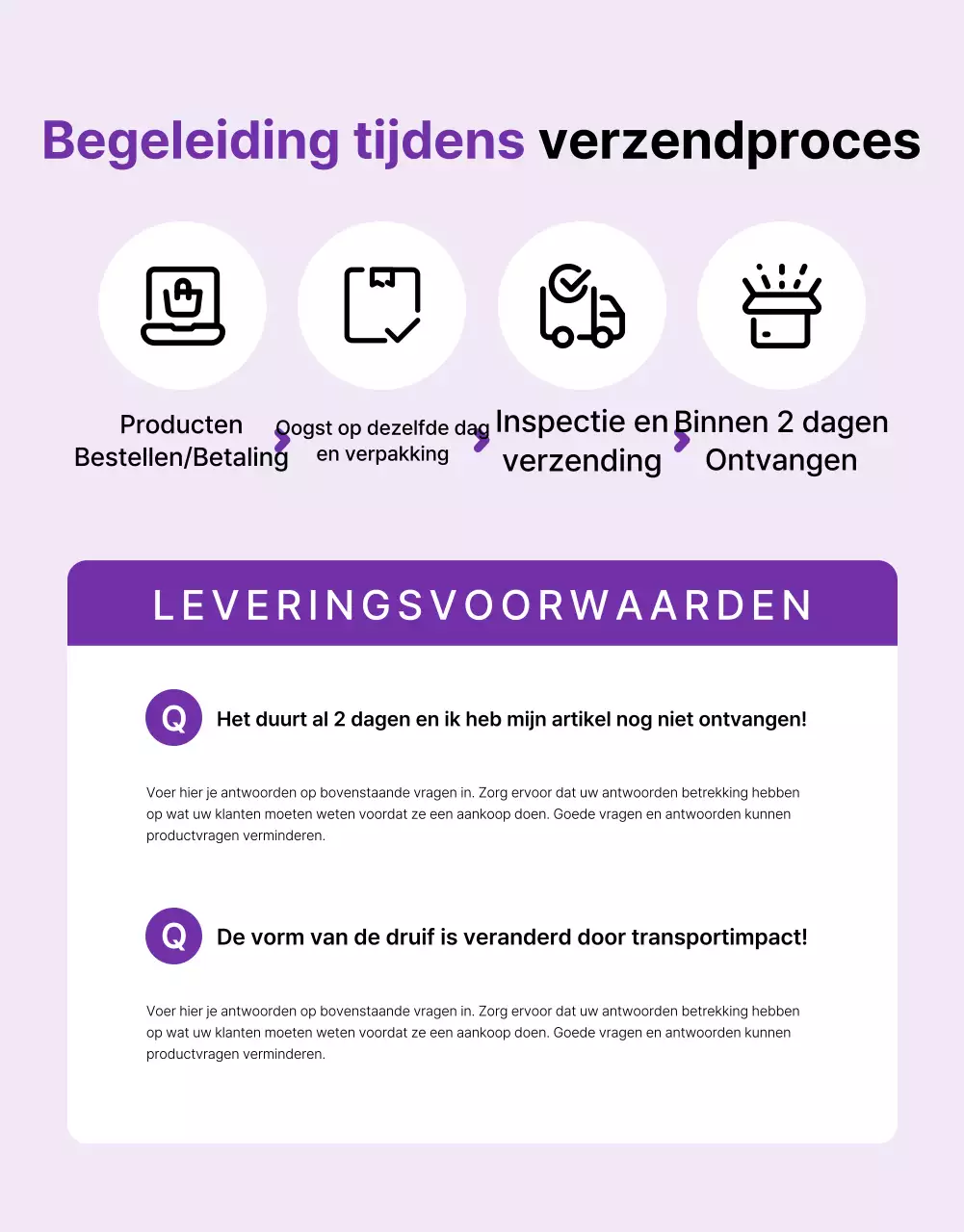 Promoot eenvoudige seizoensfruitdruiven in paars en mauve